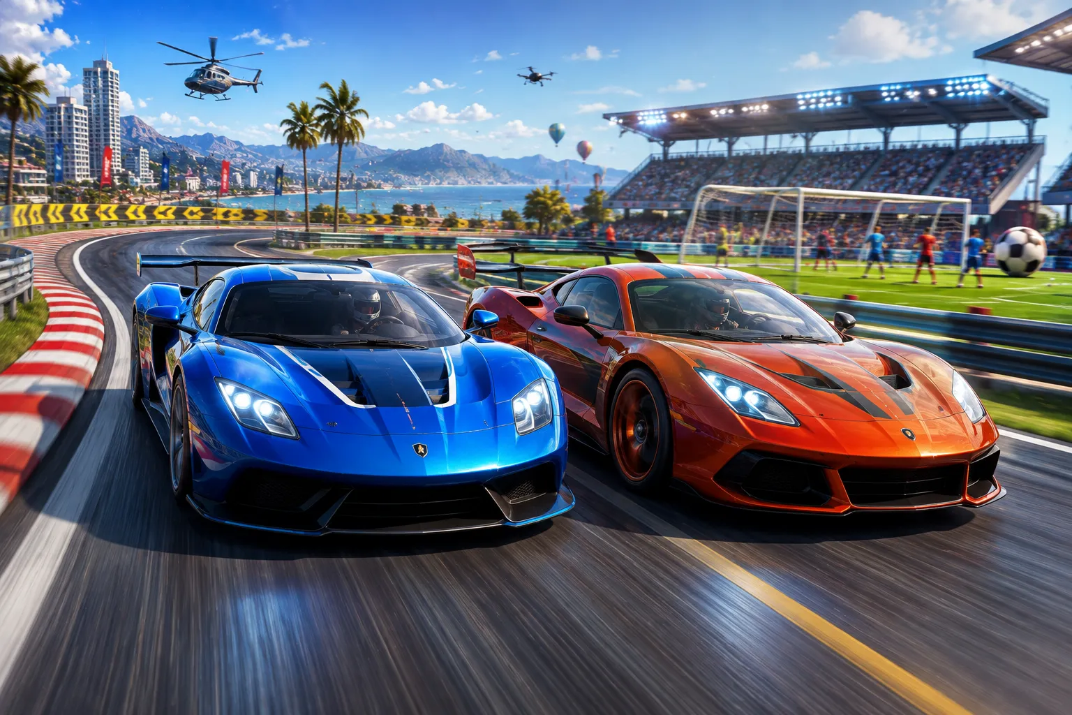Online multiplayer racing and sports games