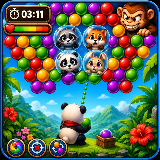 Bubble Shooter Raccoon Rescue