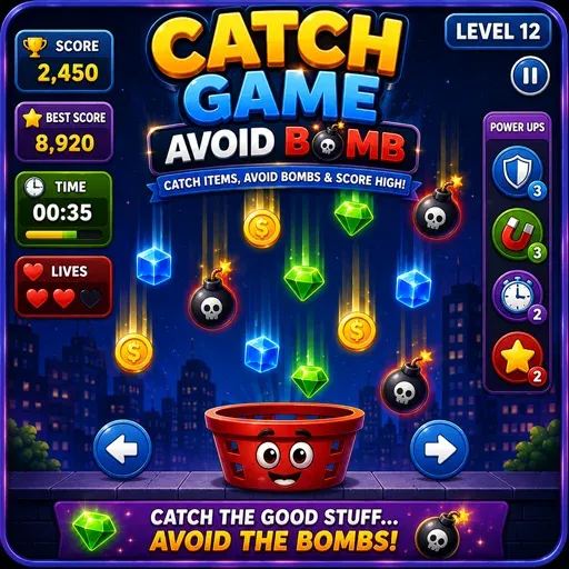 Catch Game Avoid Bumb