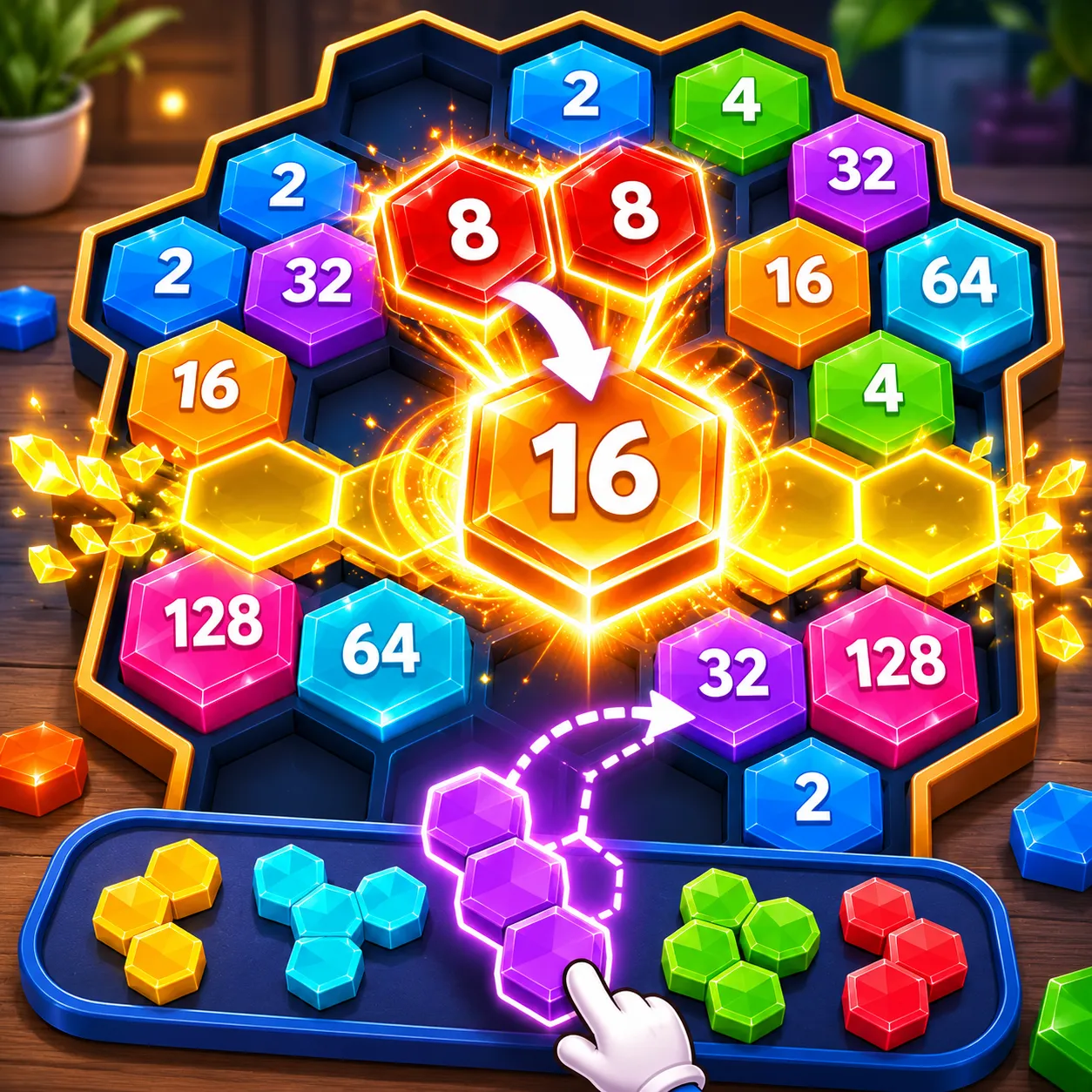 Hexa Block Puzzle Fit and Merge Brain Challenge