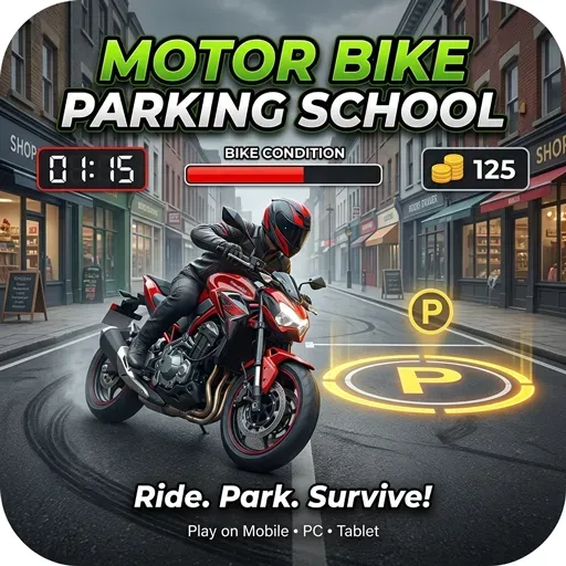 Motor Bike Driving School Parking Adventure Simulator